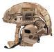 Шолом балістичний каска FAST Helmet NIJ IIIA Койот+Тактичні навушники М32+кавер мультикам+ліхтарик Розмір М FK12600M32 фото 2