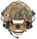 Шолом балістичний каска FAST Helmet NIJ IIIA Койот+Тактичні навушники М32+кавер мультикам Розмір М K10900M32 фото 4